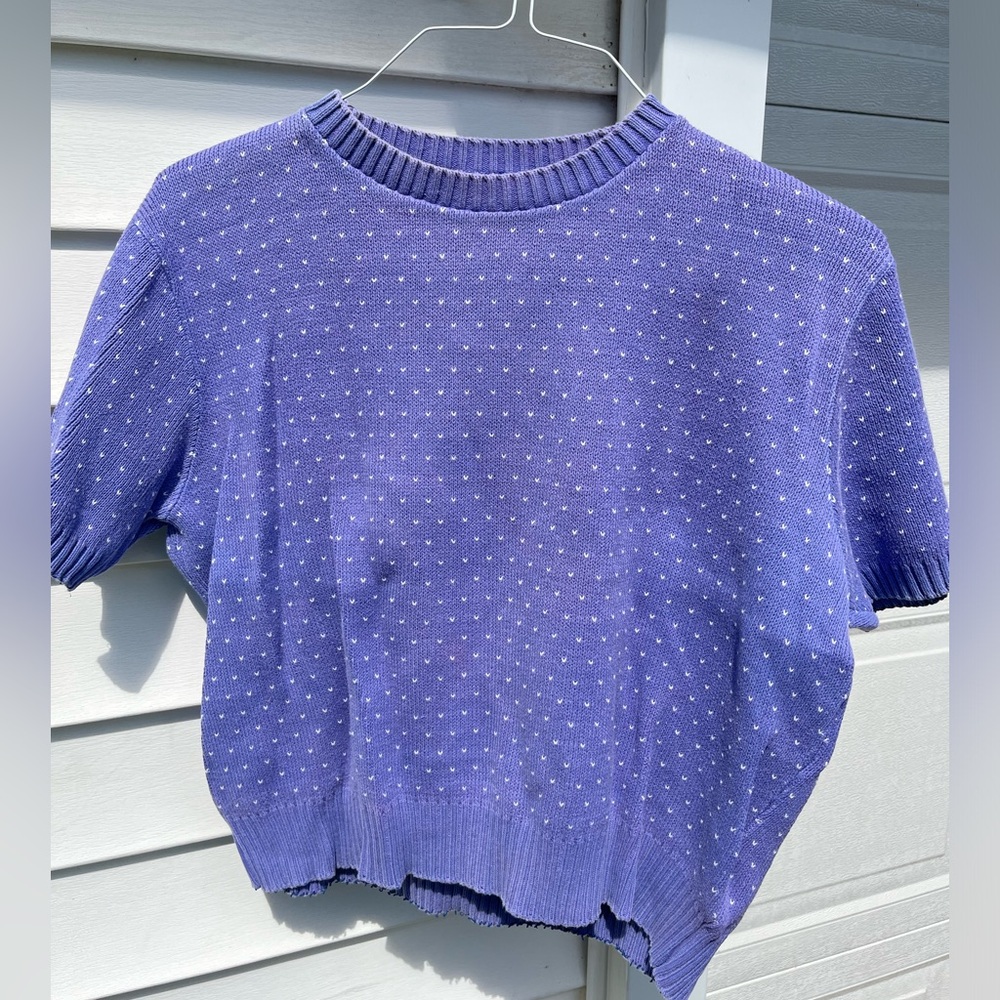 the cutest purple sweater shirt